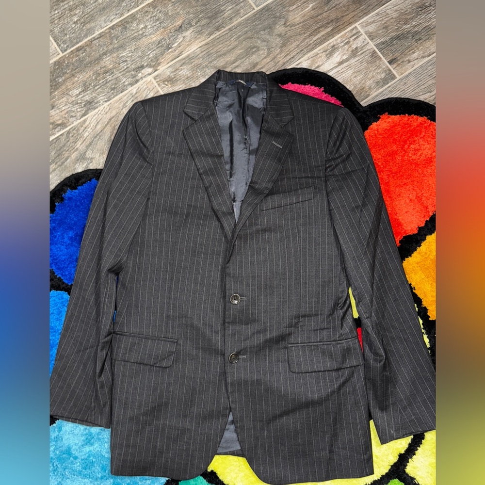 Brooks Brothers 1818 Black Pinstripe Blazer Made In Italy